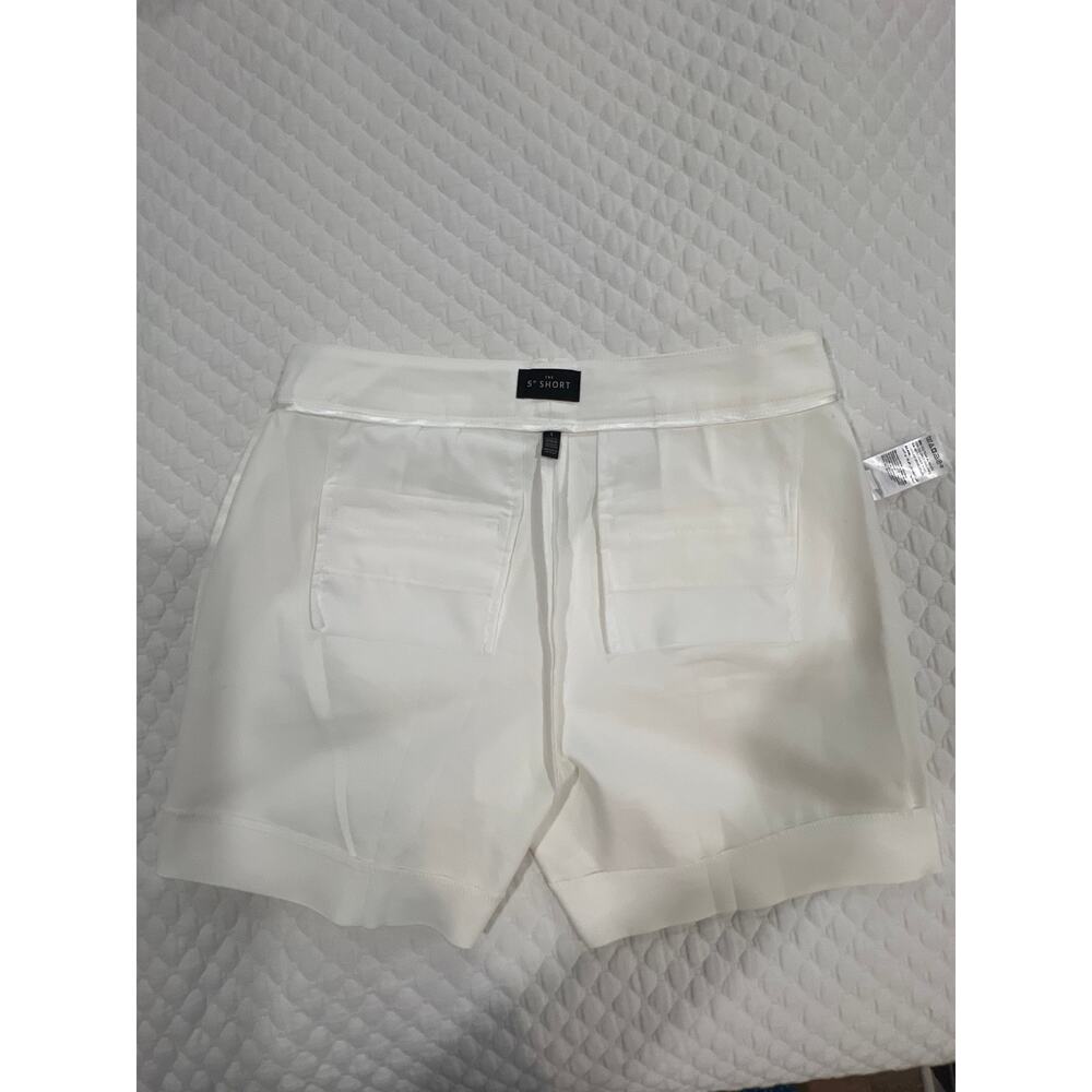 White House Black Market Size 4 White 5” Tailored Shorts Side Slits Pockets - Picture 5 of 14